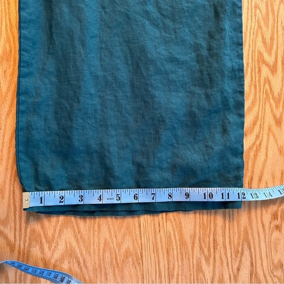 Bryn Walker Linen Blue Team Cinched Waist Crop Wide Leg Jumpsuit Small - Picture 15 of 15